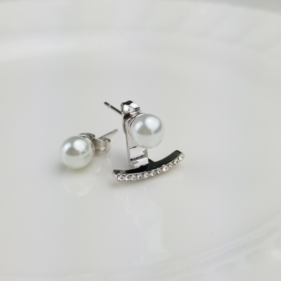 Vita Fede Jewelry - Vita Fede Pearl & Crystal Ear Jacket Earrings